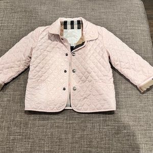 Burberry pink quilted jacket toddler girls kids 18m 2T